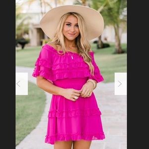 Just between us magenta dress